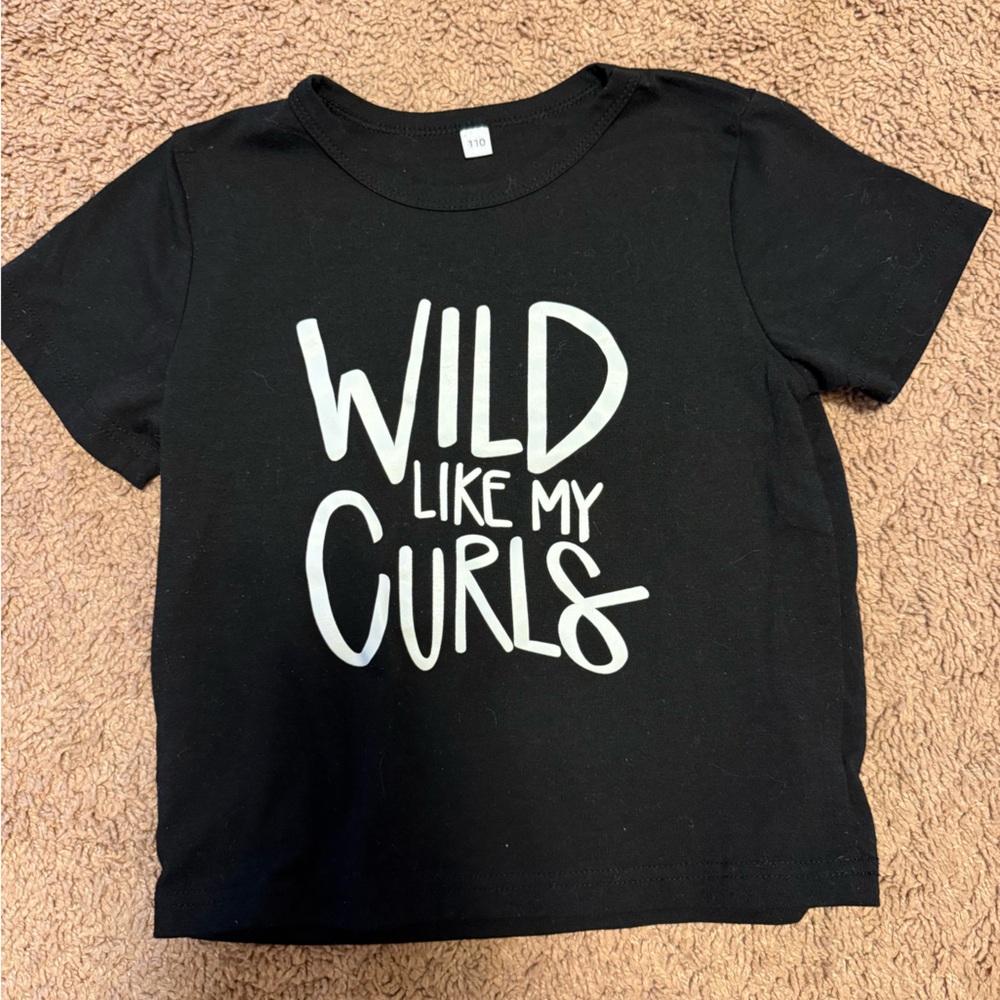 SHEIN Black Kids Tee - Wild Like My Curls